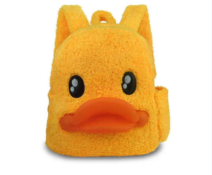 Korean student bag cartoon Plush rhubarb duck Backpackbackpacks and