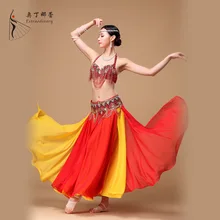 Embroidery Belly Dance Oriental Dance Costumes Belly Dance Costumes Set Bra Belt Skirt