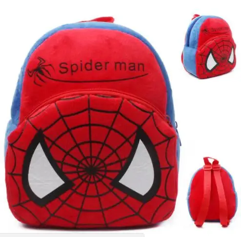

New Baby lovely school bags kids Spider Man plush backpack cartoon schoolbags Spiderman mini cute bags for kindergarten boy