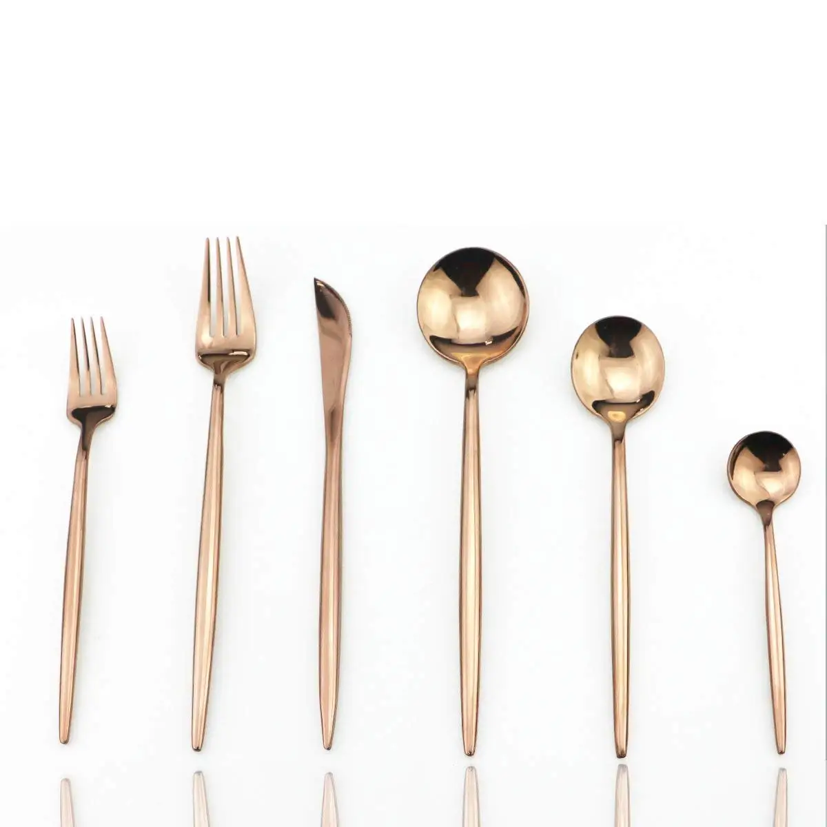 

Luxury Cutlery Set 18/10 Stainless Steel Dinnerware Set for 4 Person Kitchen Silverware Cutlery Tableware Anti-rust Rose Gold