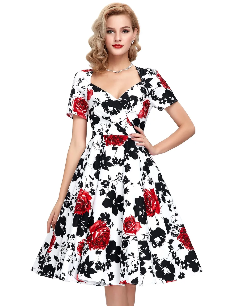 Belle Poque Vestidos Pin Up Rockabilly Dress Casual Women