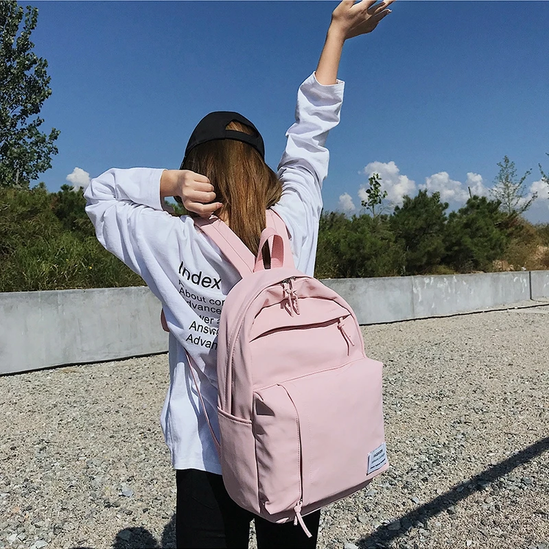  Fashion Nylon Women Backpack School Bags For Teenagers Girls preppy style student Backpack Female R - 32933526491