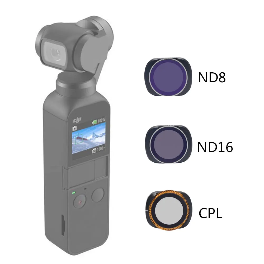 Mcoplus OSMO карманный фильтр для камеры CPL ND 8 16 Набор фильтров нейтральной плотности для DJI Osmo Карманный оптический стеклянный объектив аксессуары