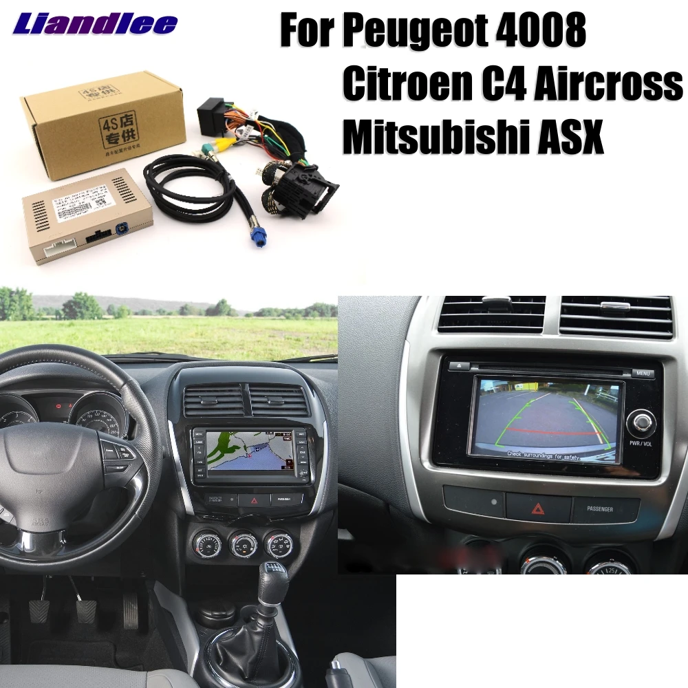 Liandlee парковочный интерфейс комплект для камеры заднего хода Peugeot 4008 Citroen C4 Aircross
