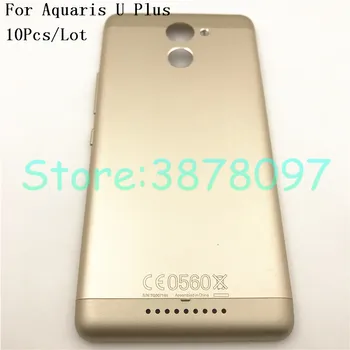 

10Pcs/Lot Original New Battery Door Back Cover Housing Case For BQ Aquaris U Plus UPlus With Power Volume Button With Logo