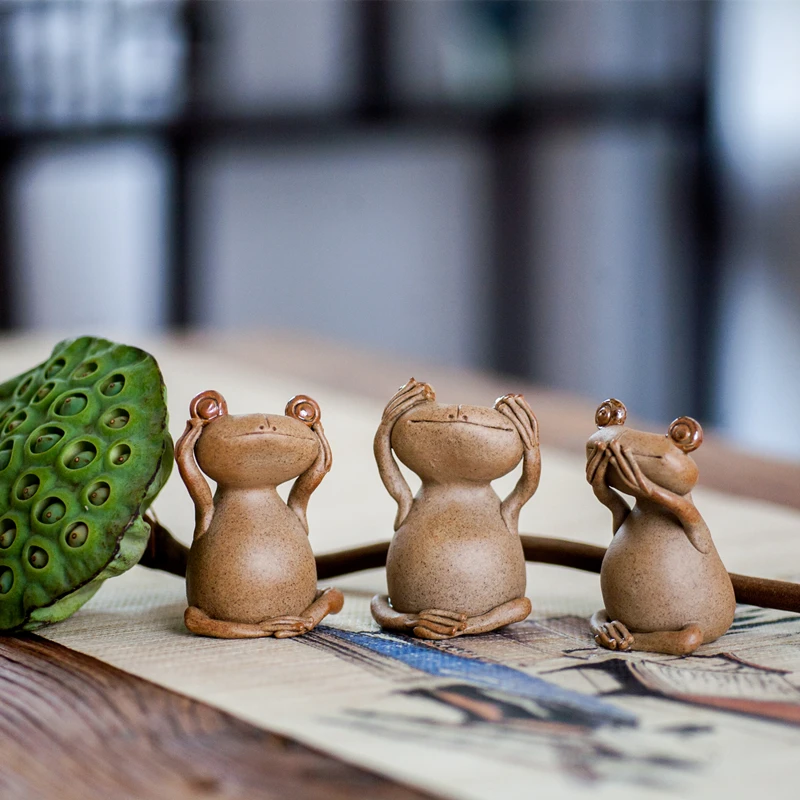 Фигурки лягушек для чая и домашних животных керамические лягушки с ручным
