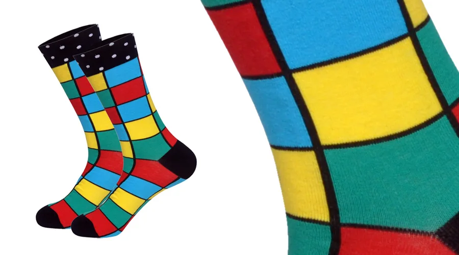 Новое поступление, Брендовые мужские носки с забавными рисунками животных, 18 цветов, британский стиль, Дизайнерские Длинные хлопковые носки Happy