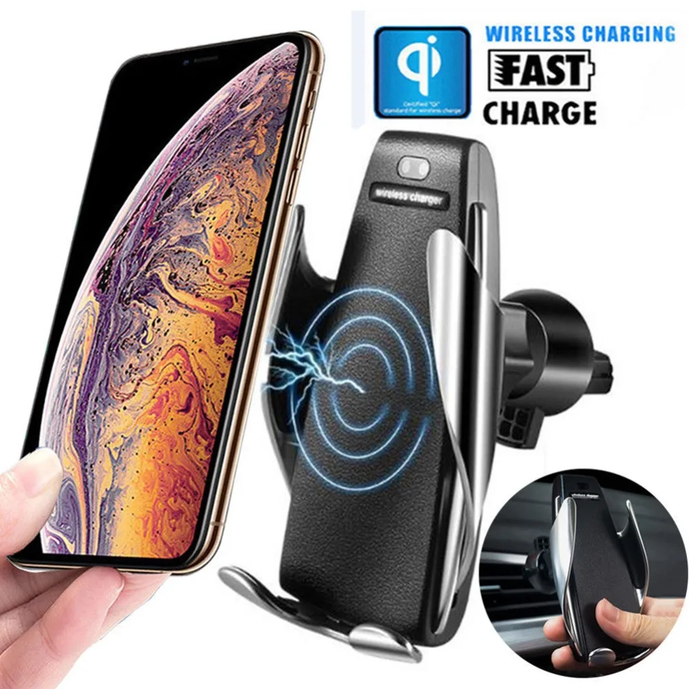 

Bostar New Automatic Clamping Wireless Car Charger Phone Holder Lightweight Secure Fast Charging Mount For iPhone Samsung