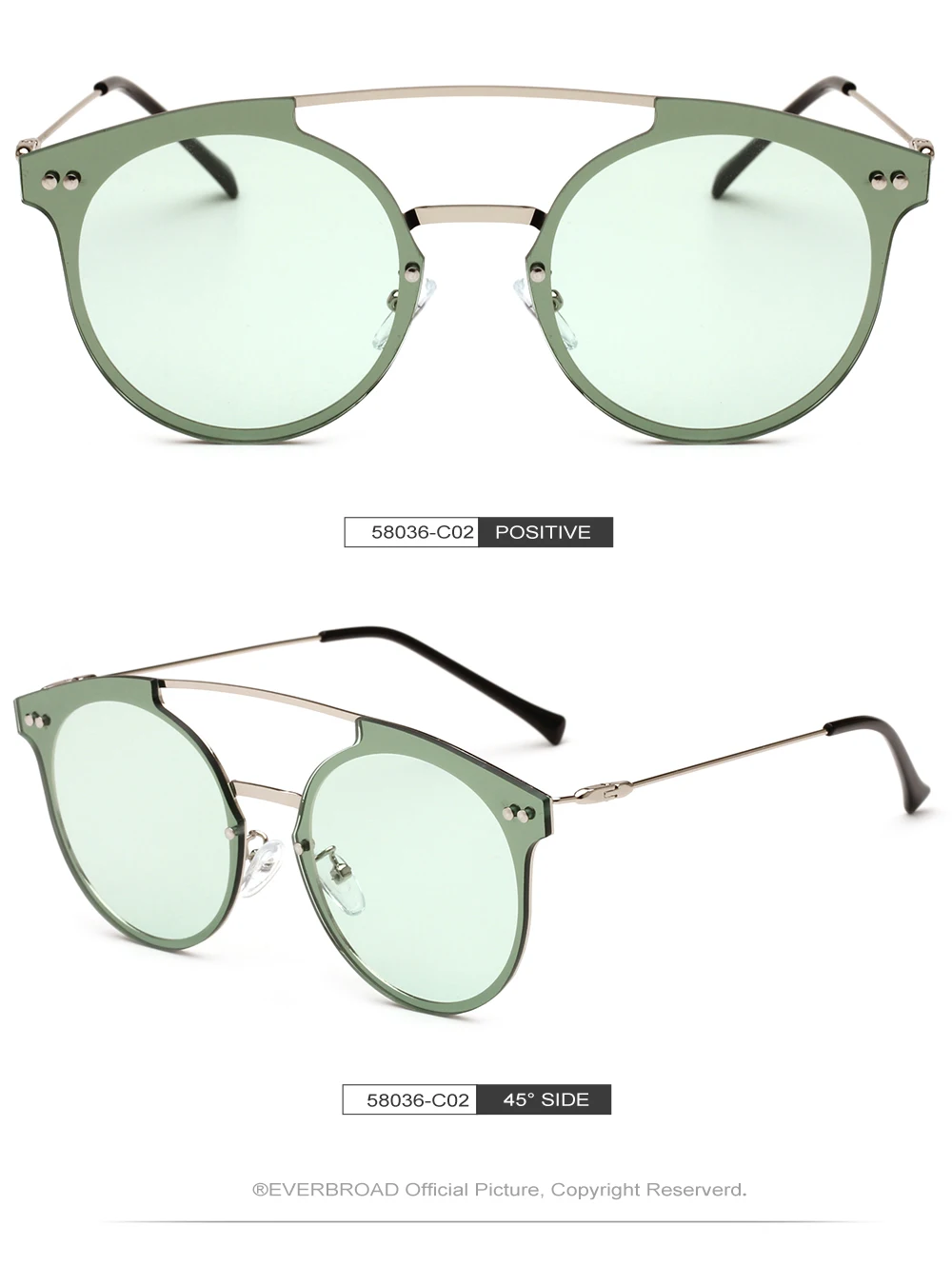Свежий бриз Зеленые Круглые Солнцезащитные очки Новое поступление цвет французский большой бренд дизайн мужские и женские солнцезащитные