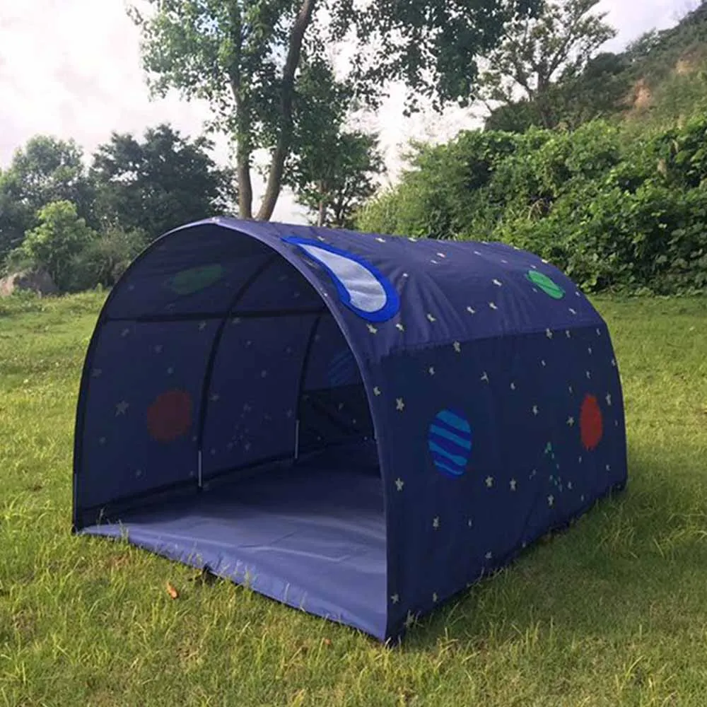 NEW Jadore Tunnel Tent for Twin Beds SPACE GALAXY boys hideout house toddler 