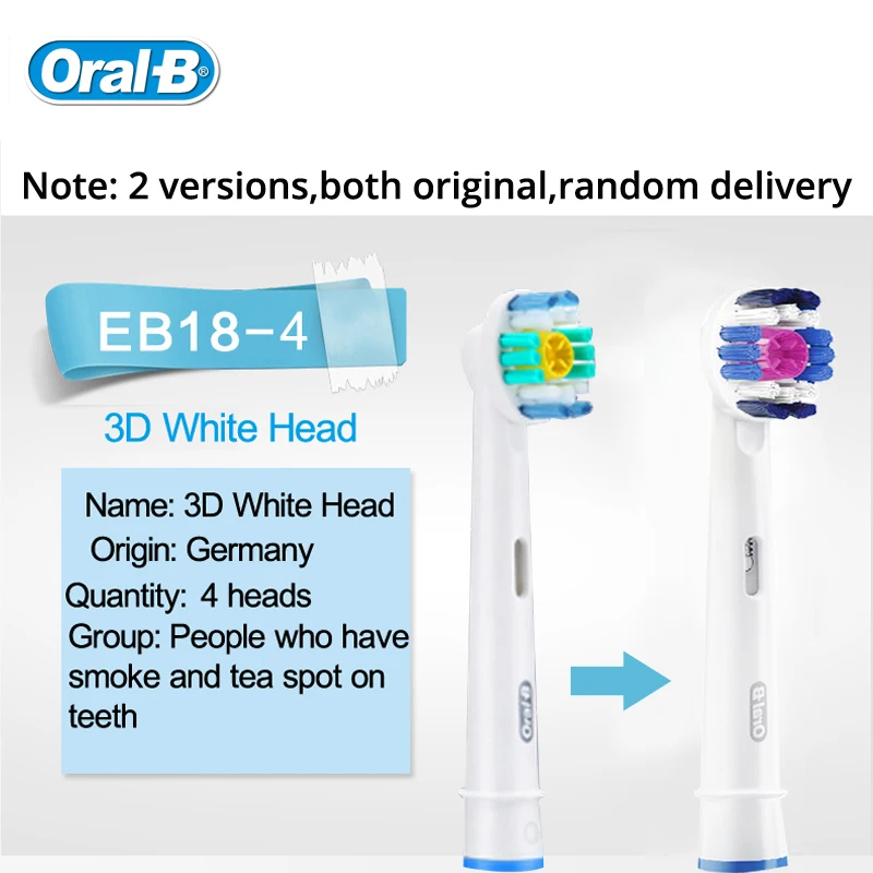 Oral B Electric Toothbrush Head Deep Clean Replaceable Teeth brush Head for D12013/D16523 4 heads EB30/17/18/20/25/50