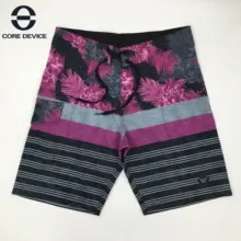 Новинка, летние полосатые шорты для катания на доске, для серфинга, эластичные Мужские дышащие спортивные шорты для плавания, пляжные шорты+ боковой карман+ непромокаемые шорты