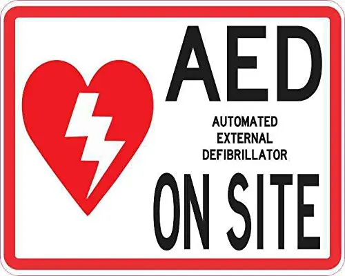 For 5in x 4in AED on Site Sticker Vinyl Medical Emergency Business Sign Decal | Игрушки и хобби