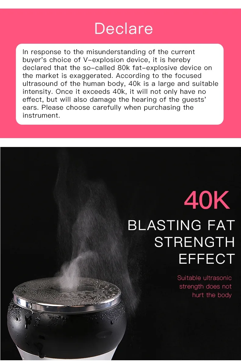 40K Cavitation+Multipolar RF Vacuum Ultrasonic Slimming Machine lw-101