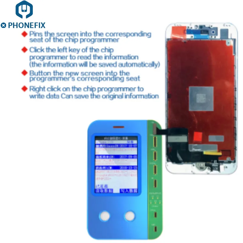 JC V1, светильник с ЖК-экраном, сенсорный вибратор, устройство для чтения и записи данных, Ремонтный программист для iPhone Xs Max X 8 Plus 8 7P 7, инструмент для ремонта