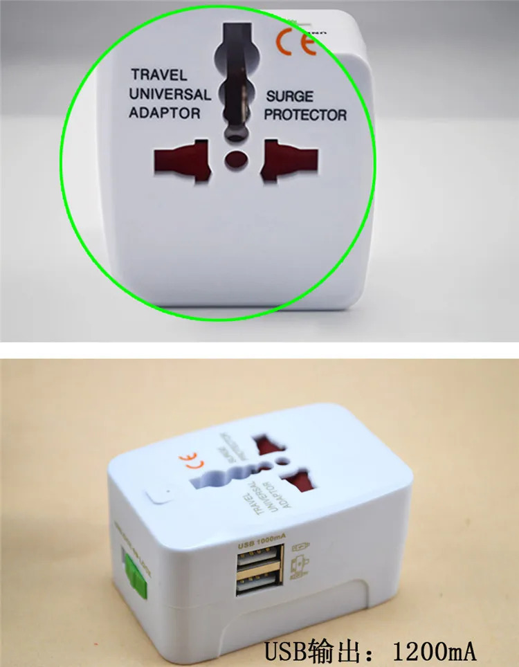 100pcs Brand New Surge Protector Universal International
