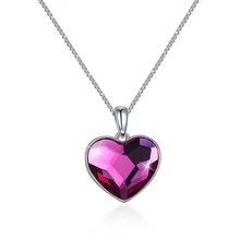 Crystals from Austria necklace, sterling Silver 925 Love Heart pendant necklace, Fashion Jewely accessories wholesale Crystals from Austria necklace, sterling Silver 925 Love Heart pendant necklace, Fashion Jewely accessories wholesale