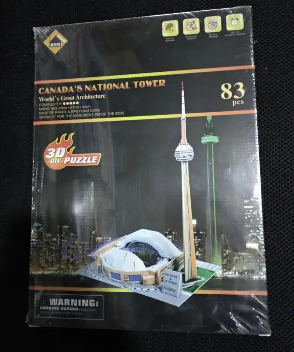 Candice guo 3D головоломка Бумажная модель Строительная игрушка канадская национальная башня ТВ Канада знаменитая мировая великая архитектура детские игрушки 1 шт
