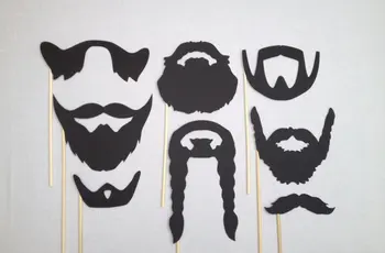 

8 Beards Photo Booth Props set wedding birthday bridal baby shower Bachelorette Party Props on a stick photobooth