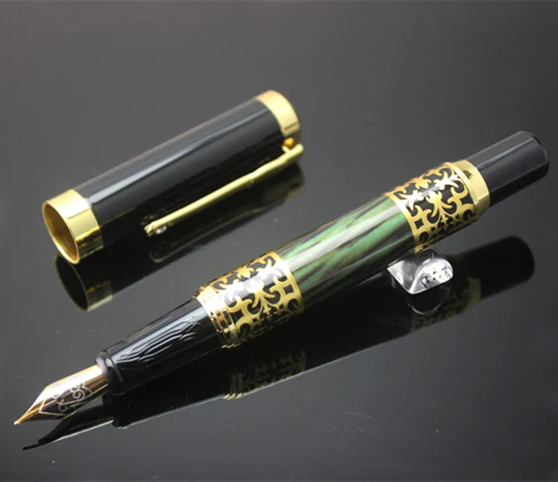 High end Classic Black DIKAWEN 8012 Fountain Pen Set 0.5mm Gift Ink