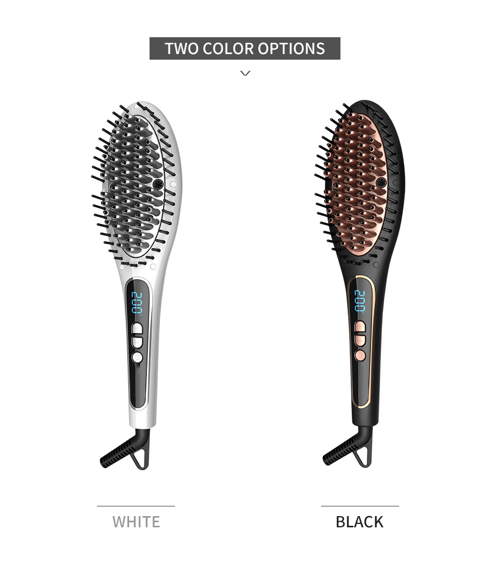 Alisador de Cabelo Escova de Ferro Salão de Beleza Estilo de Cabelo Pente Quente Profissional Feminino Magia Anti-escald 9 Ferros alisamento
