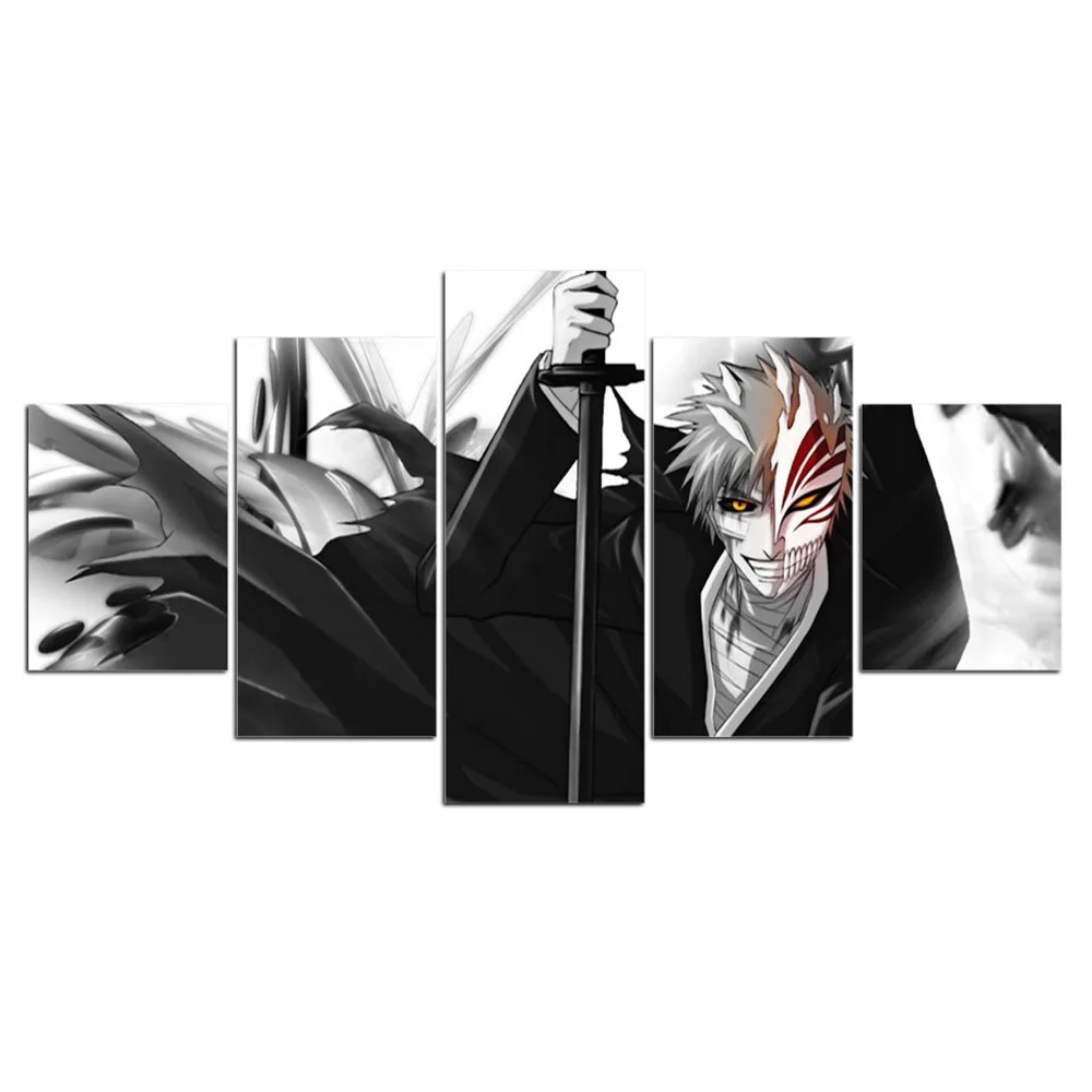 japan-anime-Bleach-poster-poster-comic-Print-framed-Janpanese-cartoon-poster-5-panels-on-canvas-F619 (2)