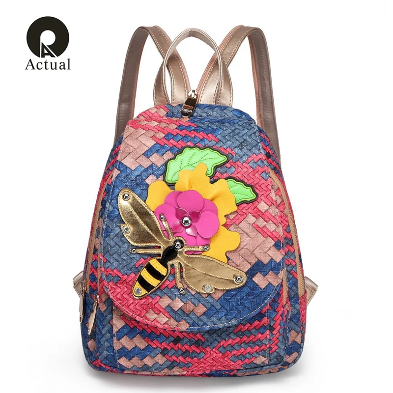 

Actual Designer Cartoon Middle School Bags Female High Quality PU Leather Laptop Backpacks For Teenage Girls 2018