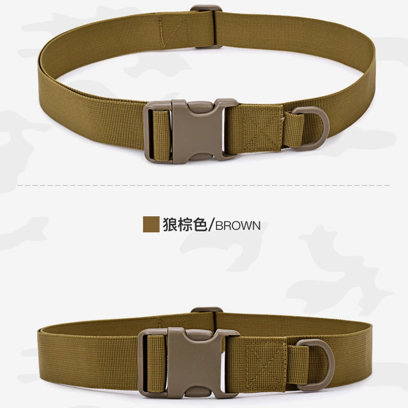 Canvas Tactical Sport Belt With Plastic Buckle Military Adjustable Outdoor Fan Waistband Tactical Belt Waist Back Support Belt