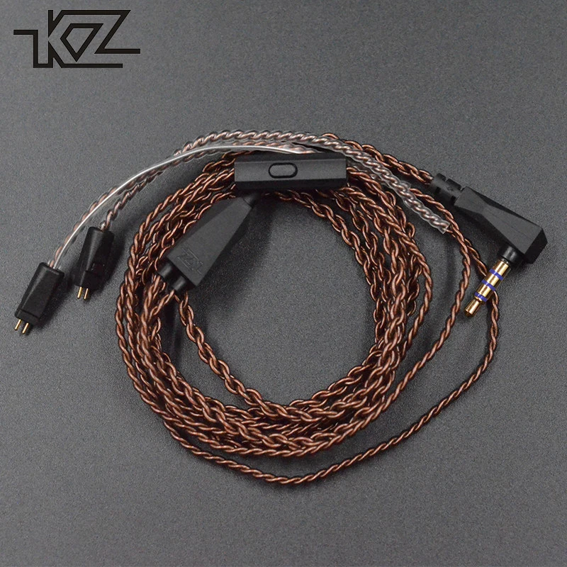 

KZEarphone cable Copper Twisted upgraded wire for original KZ ZS3 ZS4 ZS5 ZS6 earphone cables for ZS10 ZST ED12 ES3 ZSR earphone