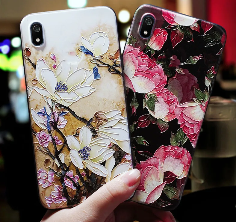 

Xiaomi Redmi 7a Case silicone 3d relief luxury soft tpu Painted serise phone case for xiaomi redmi 7a 6a 6 cover fundas coque