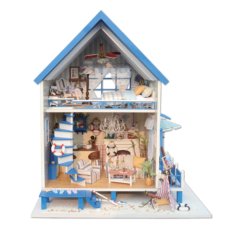 

DIY Doll House Wooden Doll Houses Miniature dollhouse Furniture Kit Toys for children Gift doll houses A-018