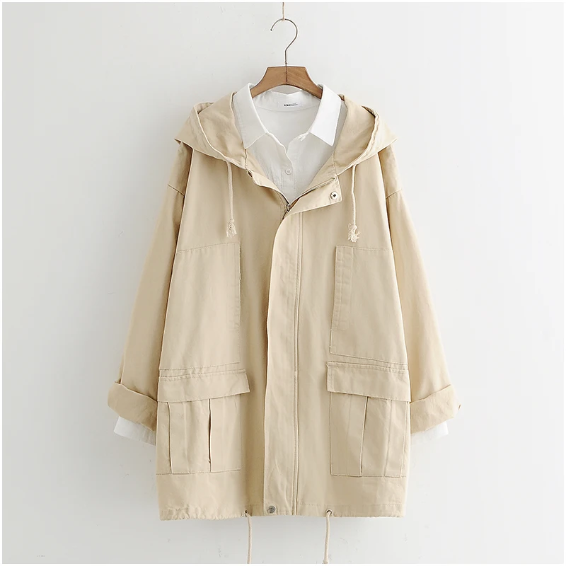 2018 Spring Winter New Women Trench Korean Playful