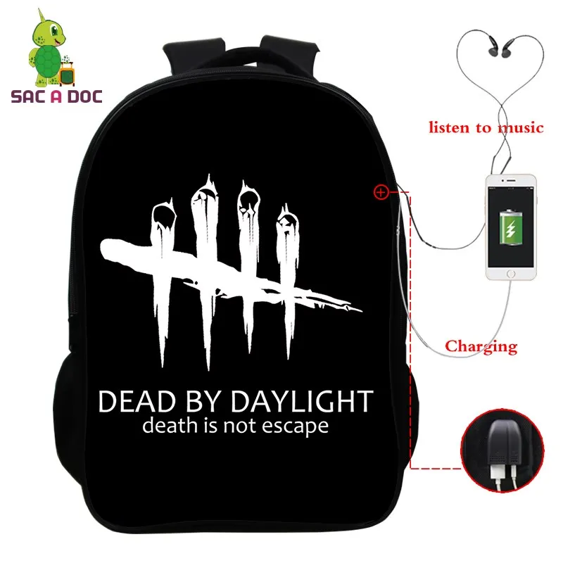 

Dead By Daylight Backpack Women Men USB Charging Travel Bag School Bags for Teenagers Laptop Backpack Game Multifunction bagpack
