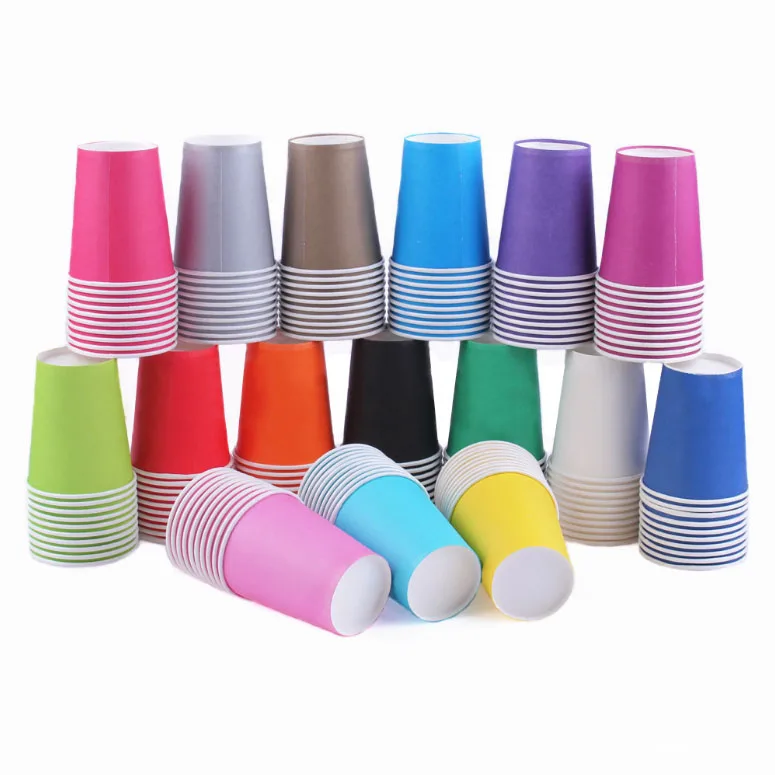 Vasos desechables de color puro para fiesta, decoración artesanal para Baby  Shower, cumpleaños, boda, Picnic, suministros de papel, 20 Uds. _ -  AliExpress Mobile