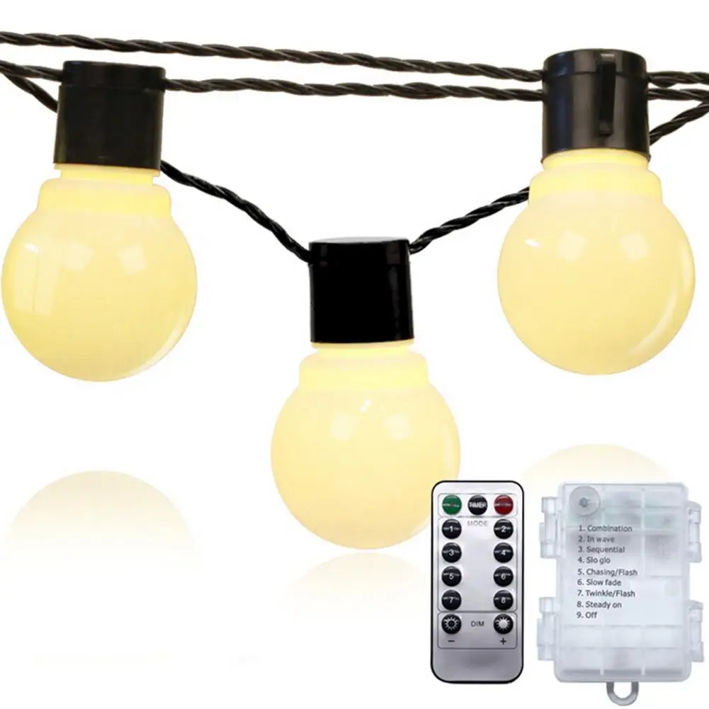 

New Arrival 2.5M 10Led Globe Bulb Led String Lights Outdoor Waterproof Led Ball String Garland Party Wedding Backyard Patio