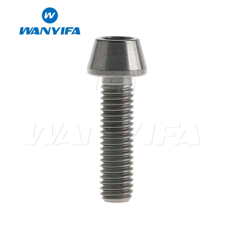 Wanyifa M6x10 15, 16, 18, 20, 25 30 35, 40 45 50 55 60 65 мм конусная головка Винт С Титановым болтом для Велосипедный дисковый тормоз - Цвет: M6x18 Titanium