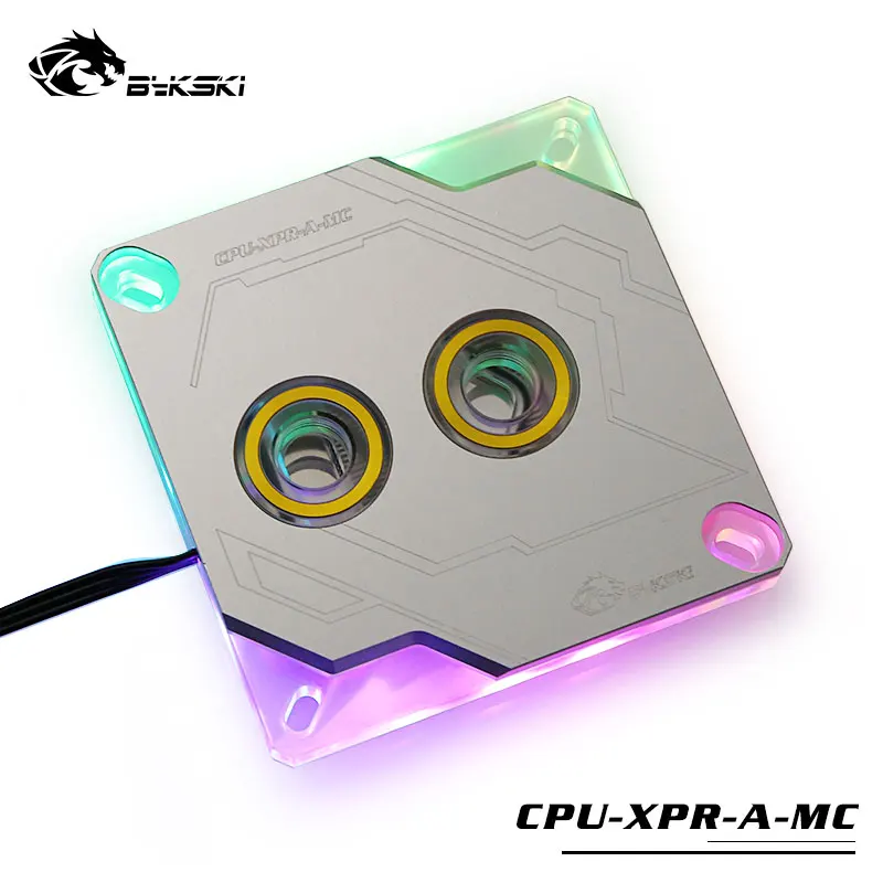 

Bykski CPU-XPR-A-MC-V2 RBW RGB Led CPU Water Cooling Block for Intel 115x 2011 2066 Silver