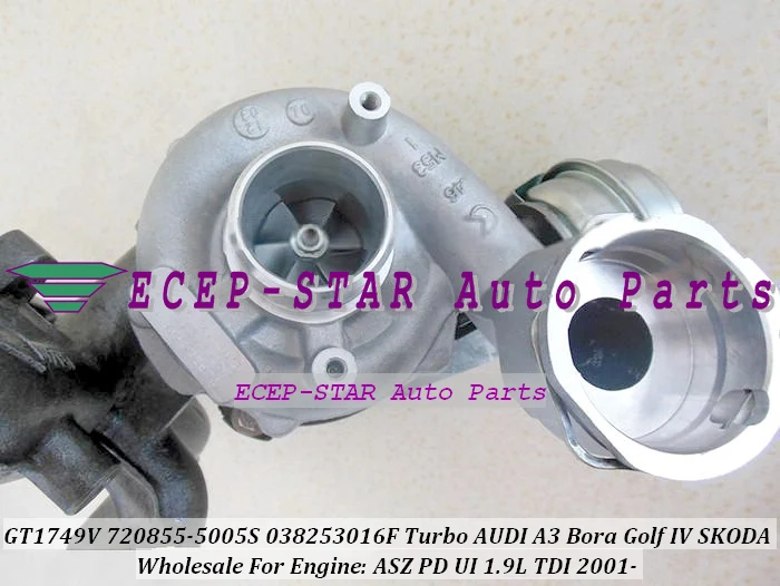 GT1749V 720855 720855-5005S 038253016F Q Turbo Turbocharger For AUDI A3 Vauxhall For Volkswagen VW Bora Golf IV SKODA Octavia ASZ 1.9L TDI