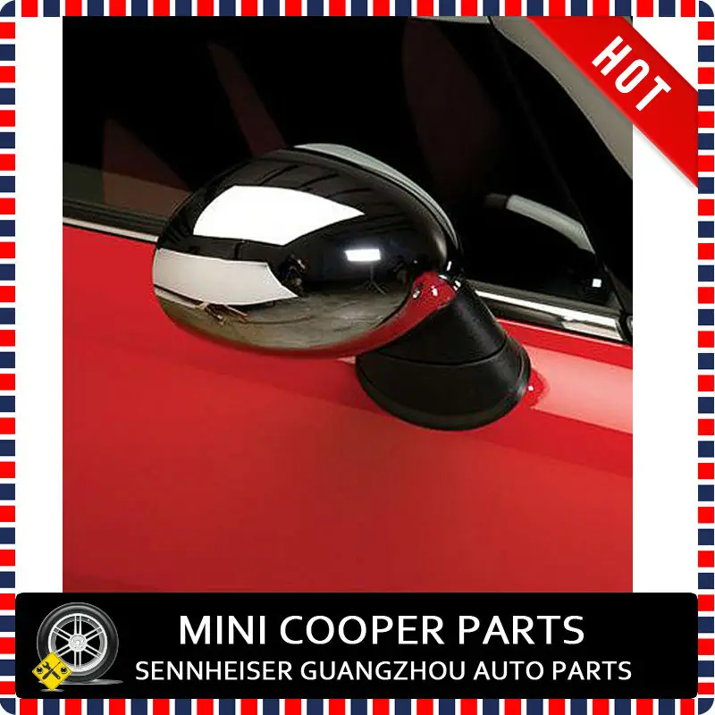 Mini Cooper Chrome Side Mirror Cover Installed
