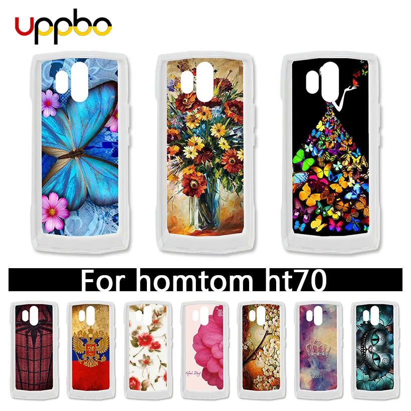 

Uppbo Soft Cats Cases For Homtom HT70 Case Silicone DIY Patterned For Homtom HT70 Cover Coque Fundas Housings Back Covers Shells