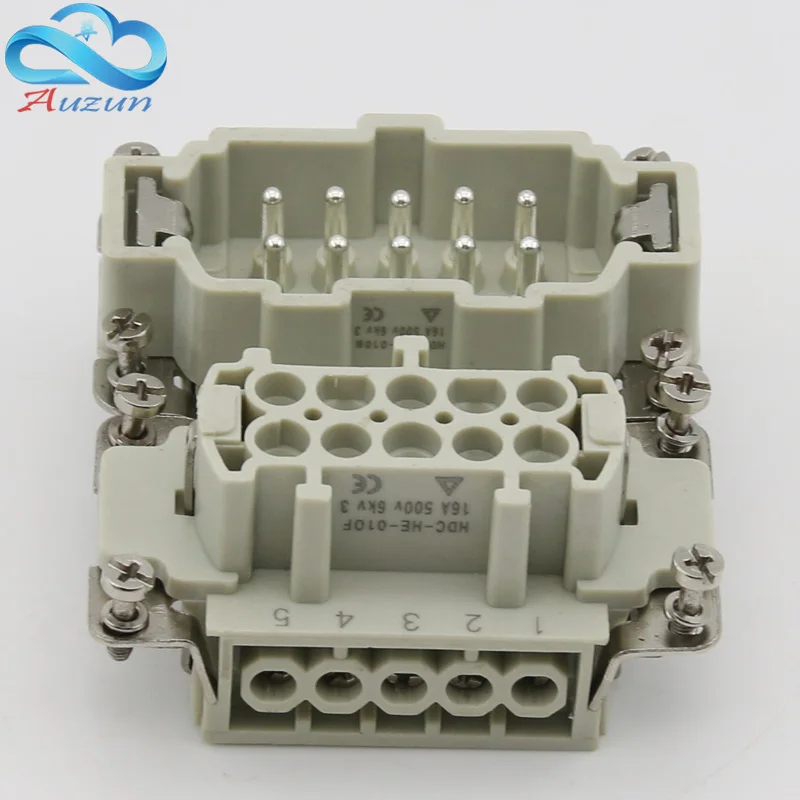 

10 core Heavy duty connector HDC-HE-010 The male connector and the female connector 16A500V Aviation plug core
