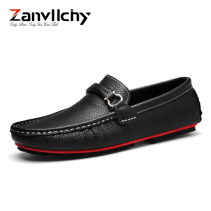 

Zanvllchy High Quality Men Loafers Luxury Loafer Shoes Genuine Leather Slip On Flats Breathable Male Moccasins Designer Shoes