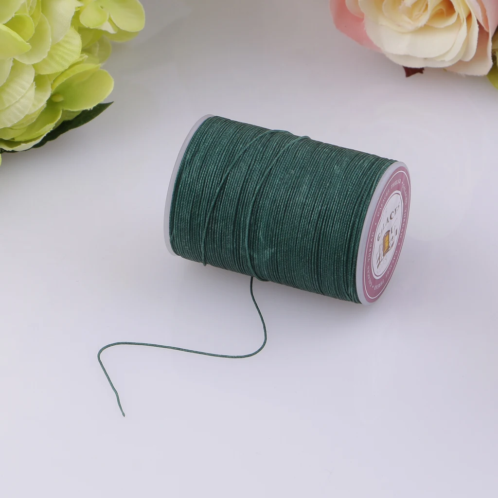 142 Yards 0.5mm Round Polyester Waxed Thread Cord Leather Sewing Hand Stitching Jewelry Craft
