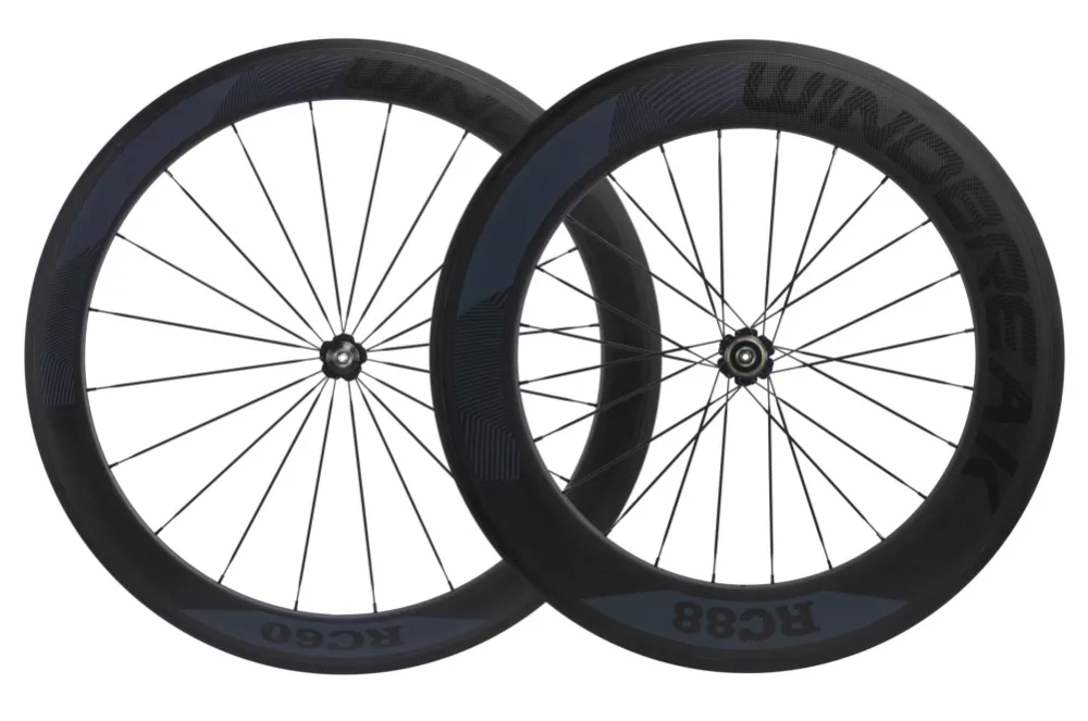 Защита от ветра и 60/88 мм углерода колесная 700c клинчер для велосипеда карбоновые колеса базальтовая тормозная поверхность труба из углеродистого волокна 3 K