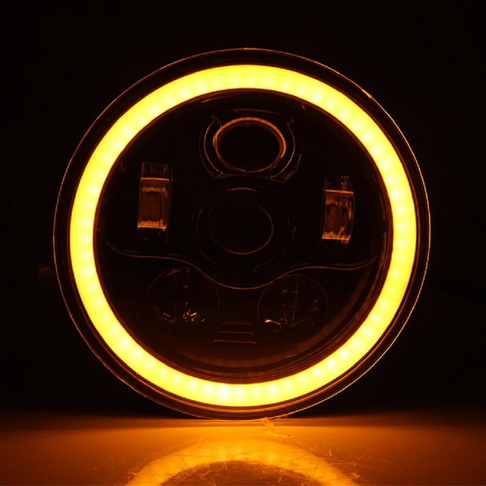 7 Inch Projector Daymaker Led Headlight HiLo Beam DRL Turn Signal For Lada 4x4 Urban Niva Jeep Suzuki Samurai LED Headlamps 5