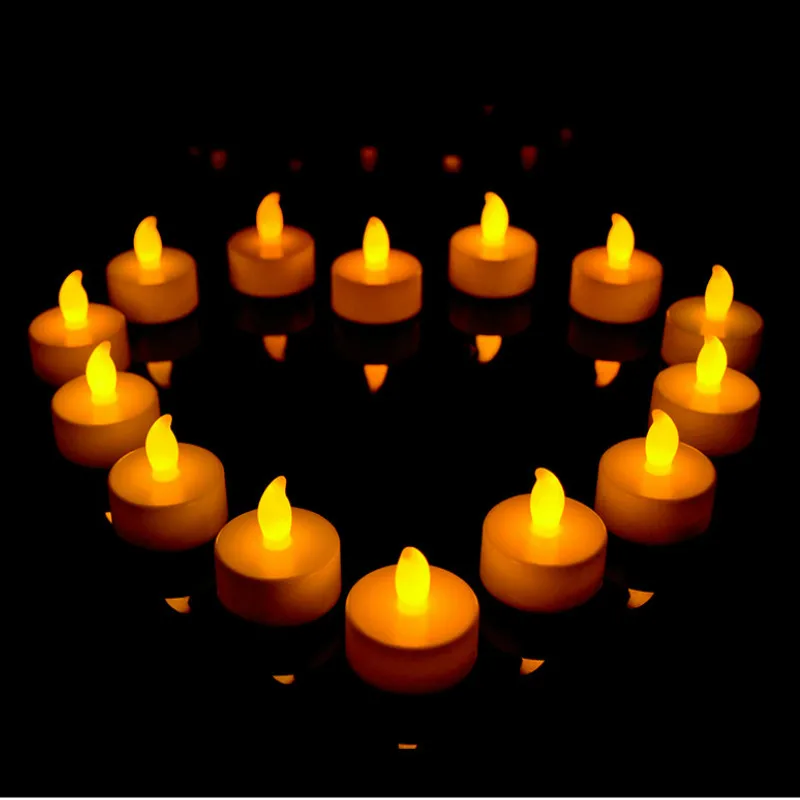 

JSEX LED Electric Candle Tea Light Romantic Fake Candles Wedding Decoration Tea Light Battery Operated Home Decorative Present