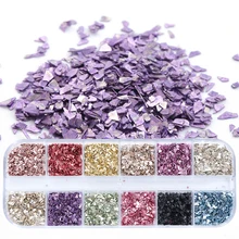 1 компл. Разбитое стекло Форма для ногтей блестки хлопья советы смешанные цвета блестка Маникюр 3D лак для ногтей украшения аксессуары SALY