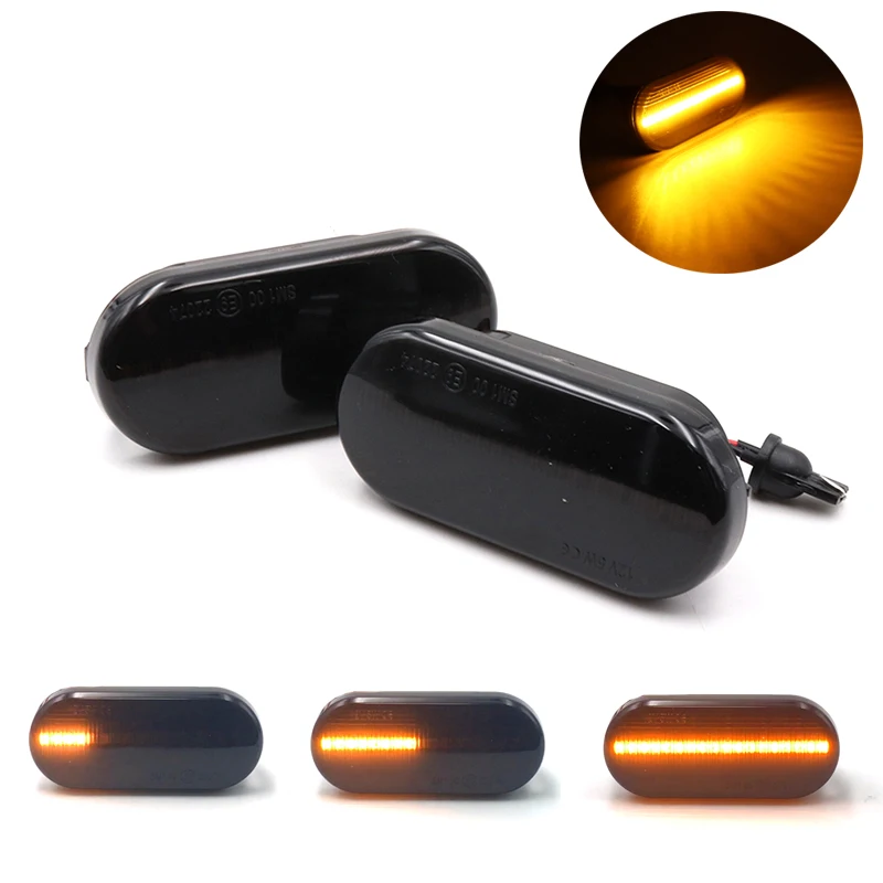 

Niscada 2X Led Dynamic Side Marker Light For Volkswagen V.W Bora Golf 3 4 Passat 3BG Polo SB6 Ford Focus MK2 Signal lamp