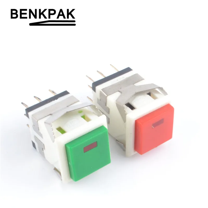 Самоблокирующийся и мгновенный кнопочный переключатель с лампой DC3V|lamp switch|switch