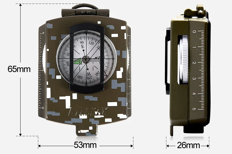 Eyeskey Водонепроницаемый Военный компас для выживания, Походов, Кемпинга, армии, Карманный военный компас, ручной военный инвентарь
